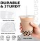 100 Pack 16 oz Disposable Plastic Cups with Lids and Straws, Clear Party Coffee Cups for Cold Beverages, Smoothies, Iced Coffee, and Leak-Proof, BPA-Free